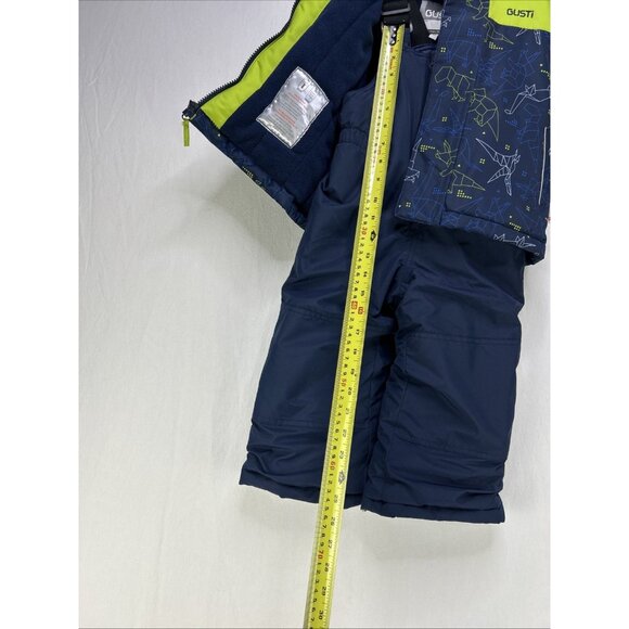Gusti Snow Suit Toddler Boys Size 2T dinosaur Navy Green 2 Piece - Picture 9 of 12